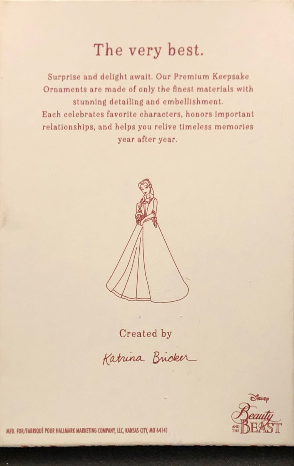 Christmas Belle - Beauty and the Beast (Disney) ornament collectible [Barcode 763795296231] - Main Image 2