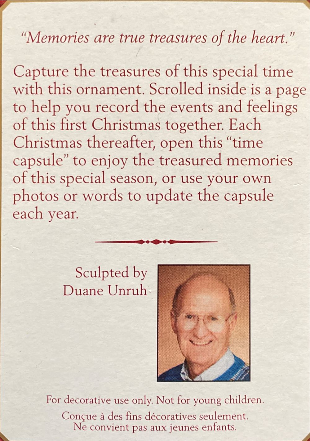 Millennium Time Capsule  ornament collectible [Barcode 015012585254] - Main Image 2