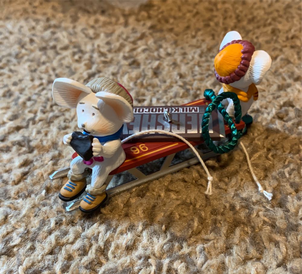 Time For A Treat - Hershey’s (Mice, Sled, Candy) ornament collectible [Barcode 015012284836] - Main Image 3