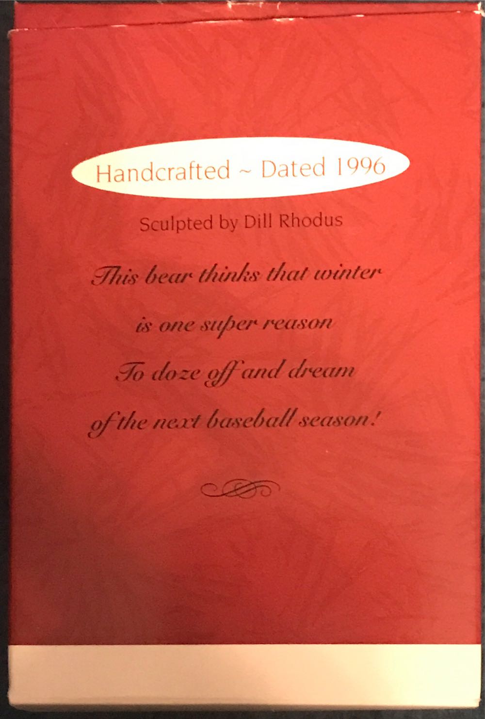 Happy Holi-doze - Mom And Dad (Baseball, Chair, Dog, Sports) ornament collectible [Barcode 015012335118] - Main Image 3