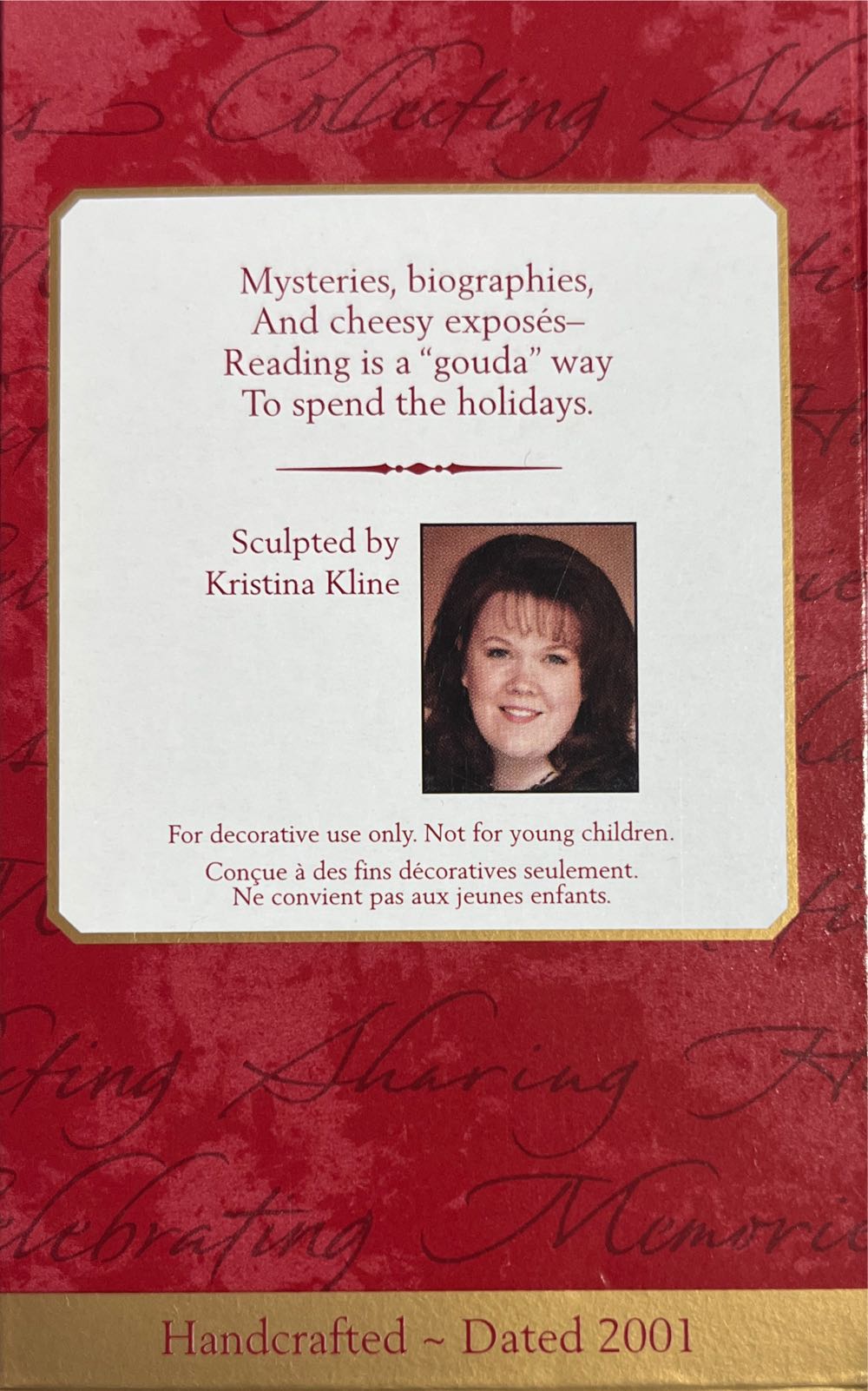 Gouda Reading  (Books) ornament collectible [Barcode 015012652796] - Main Image 2