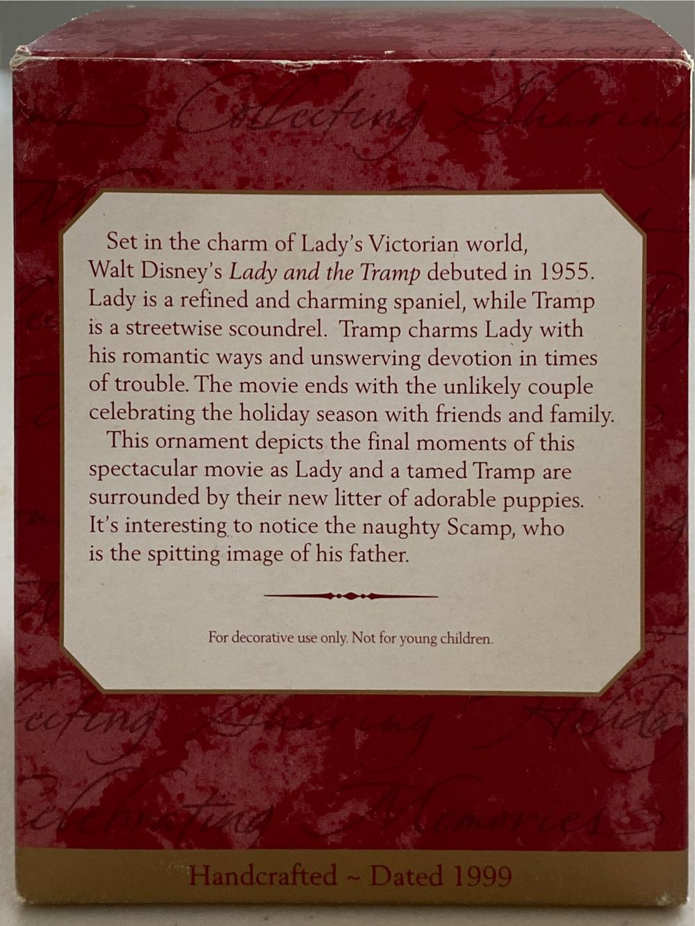 Disney Lady And The Tramp The Family Portrait - Walt Disney’s Lady and the Tramp (Disney) ornament collectible [Barcode 015012492033] - Main Image 2