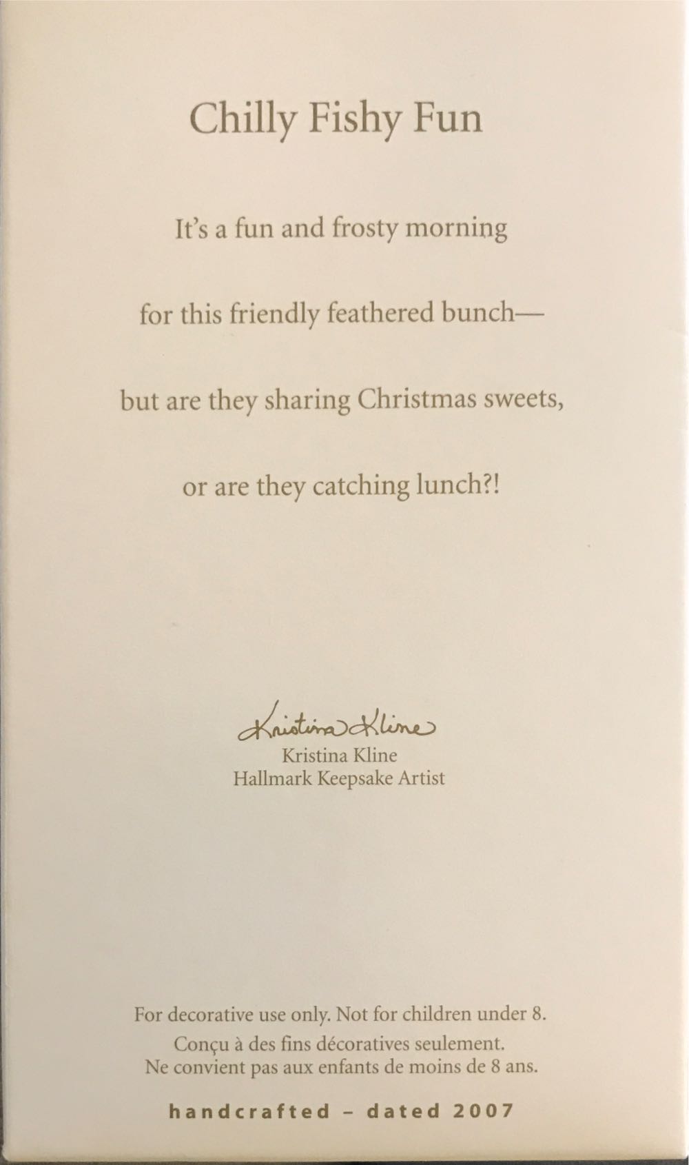 Playful Penguins Chilly Fishy Fun - Kris’s Peguins (Penguins) ornament collectible [Barcode 015012975475] - Main Image 2