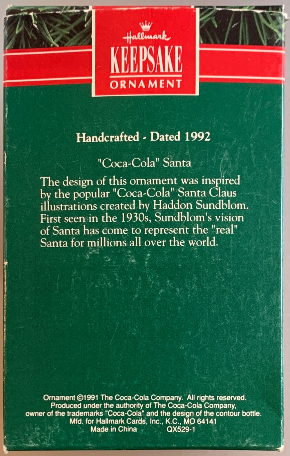 Please Pause Here - Coca-Cola Santa (Coca-Cola) ornament collectible [Barcode 070000027505] - Main Image 2