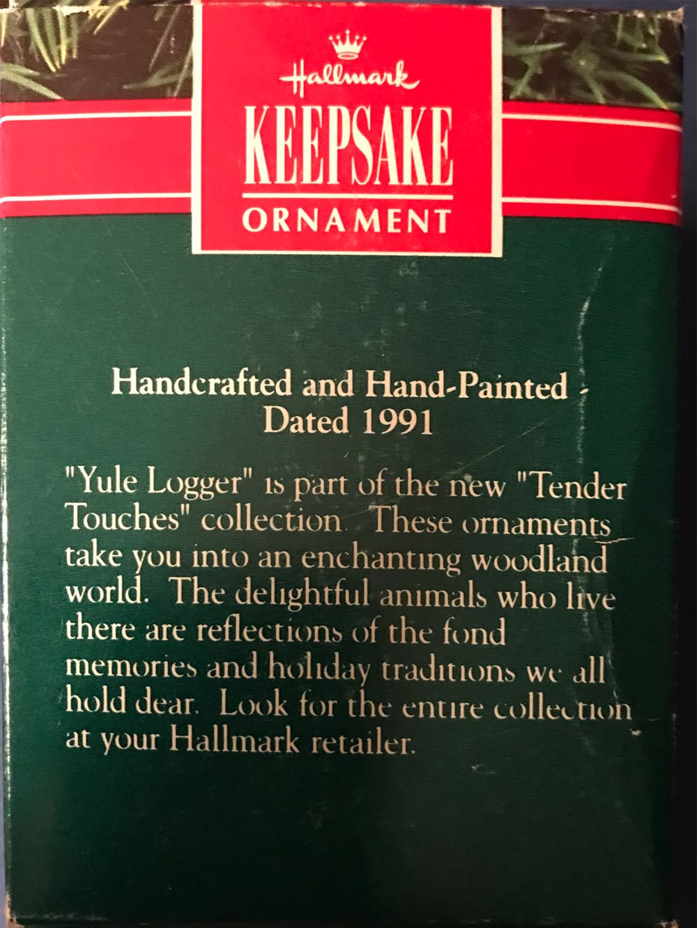 Yule Logger  - Tender Touches (Beaver / Tree) ornament collectible [Barcode 070000027444] - Main Image 2