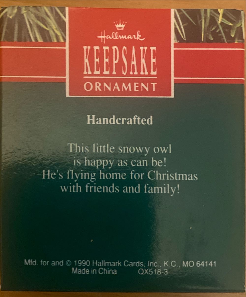 Home For the Owlidays - Owl (Hallmark Keepsake Ornament) ornament collectible [Barcode 070000027420] - Main Image 2