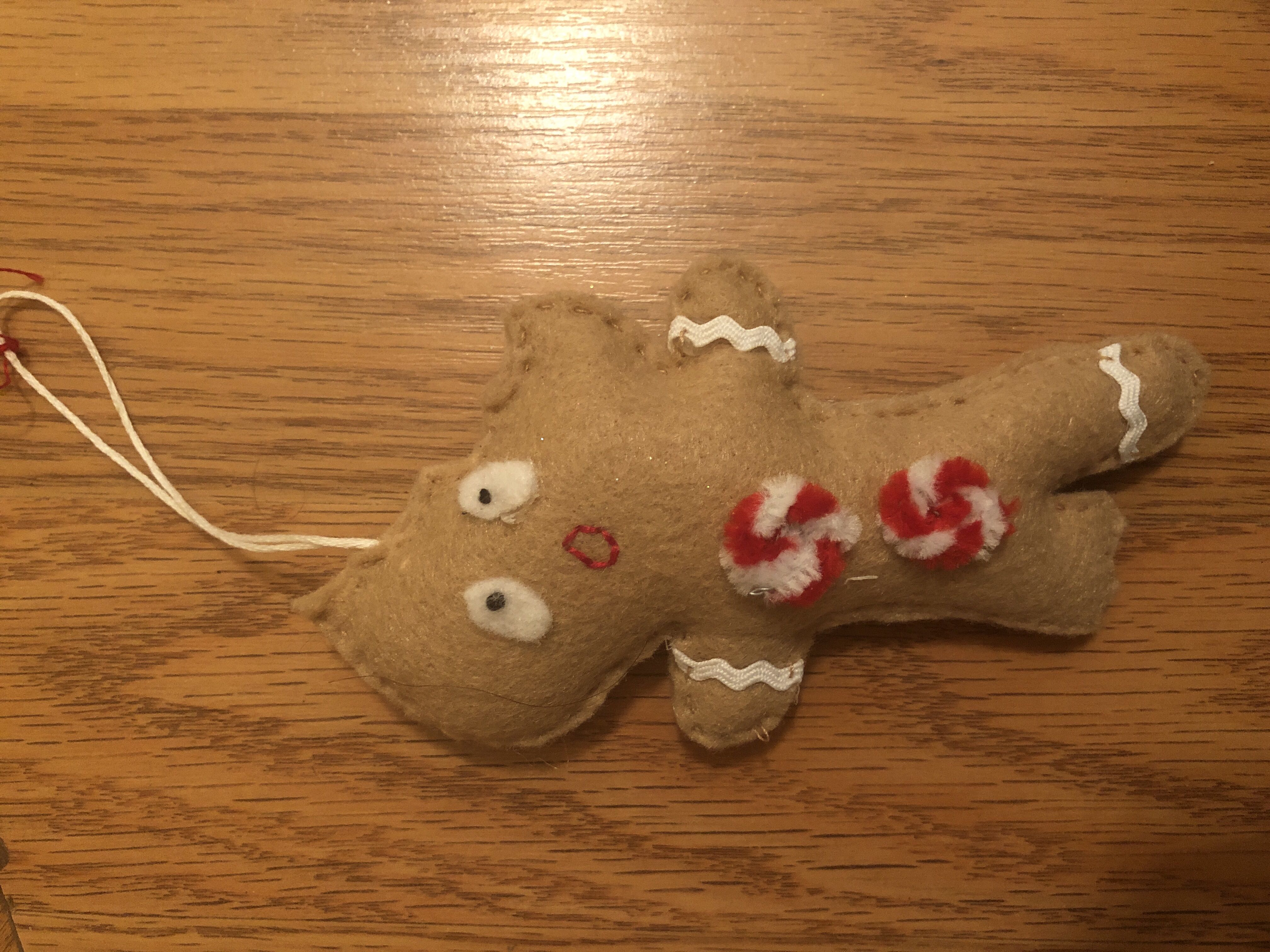 Gingerbread Man Eaten Plush  ornament collectible - Main Image 1