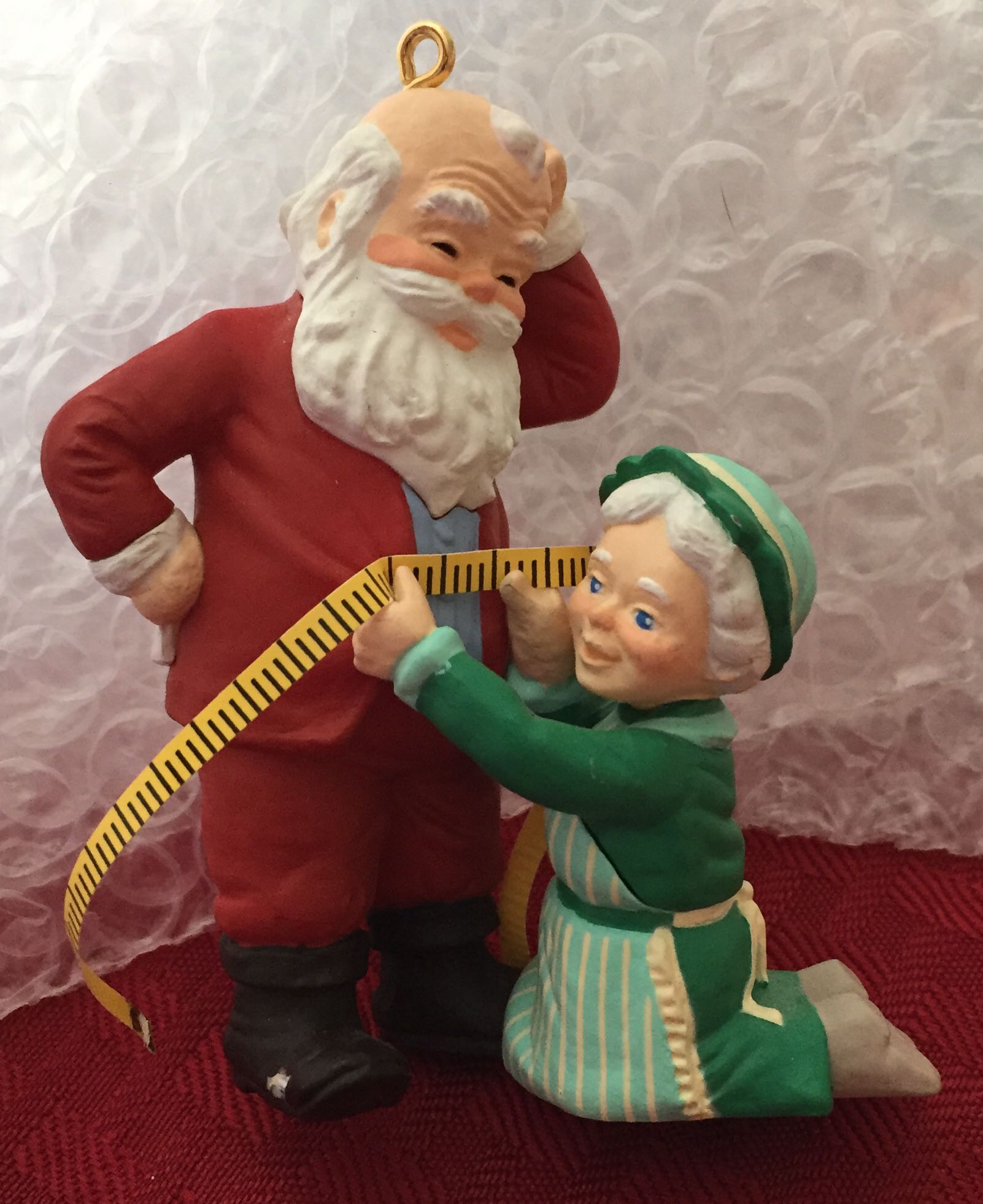 Mrs. Claus Measuring Santa  ornament collectible - Main Image 1