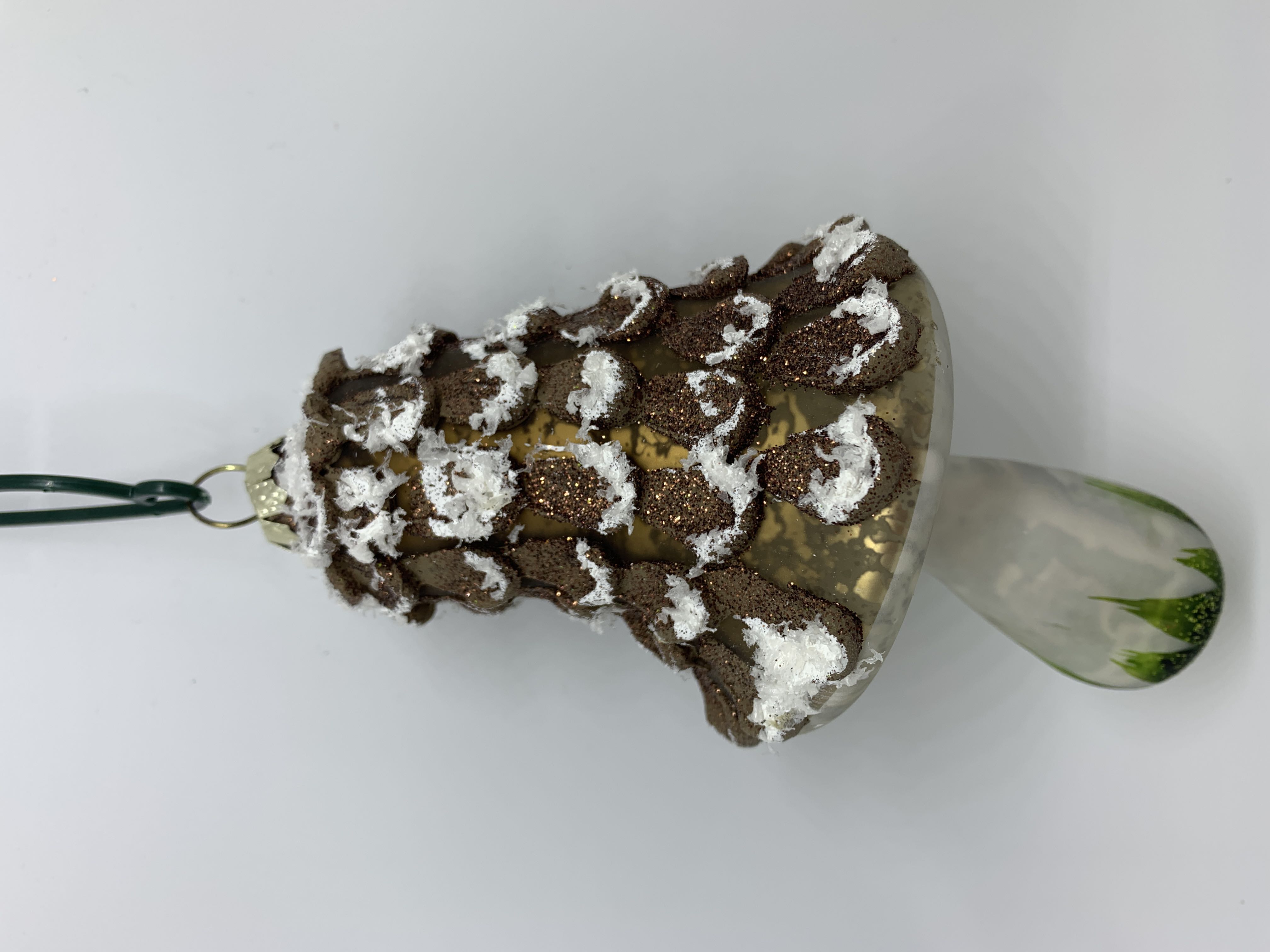 Egyptian clear lattice cut teapot with striped handle and