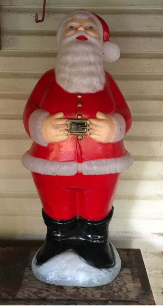 Plastic Standing Santa - Outdoor Decorations (Christmas Lighting) ornament collectible - Main Image 2