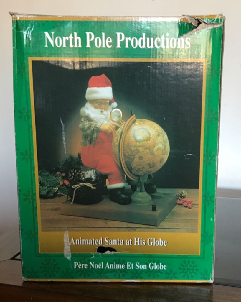 Santa & His Globe - Holiday Scene (Animated & Musical) ornament collectible [Barcode 086786129647] - Main Image 2