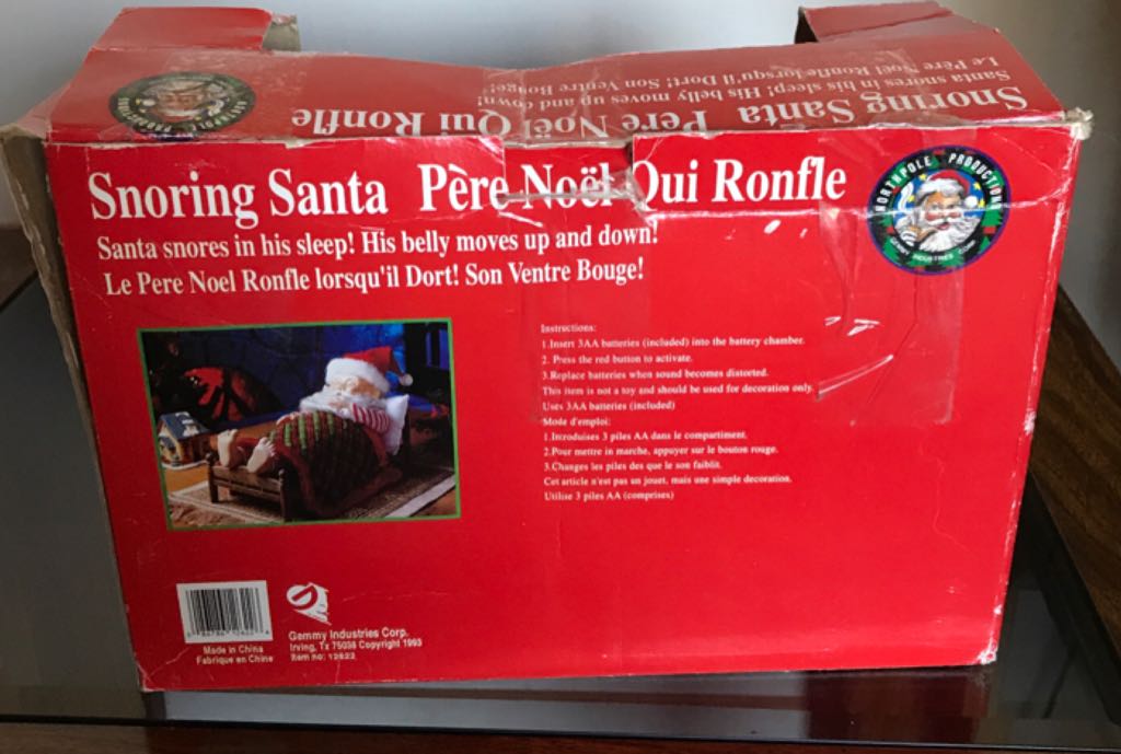 Snoring Santa - Holiday Scene (Animated & Musical) ornament collectible [Barcode 086786126226] - Main Image 2