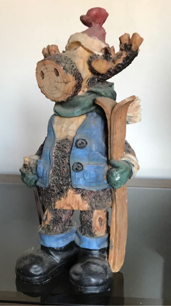 Bull Moose With Ski - General Christmas Decoration (Christmas Decor) ornament collectible - Main Image 2