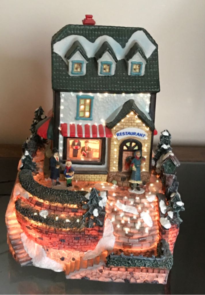 Restaurant - Christmas Village (Christmas Decor) ornament collectible [Barcode 684036103456] - Main Image 1