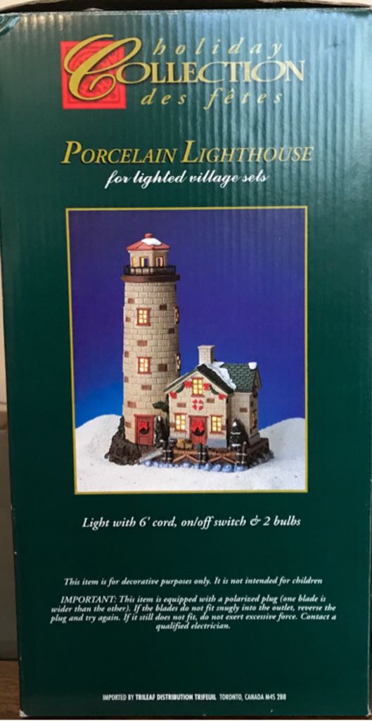 Lighthouse - Christmas Village (Christmas Decor) ornament collectible [Barcode 684036100165] - Main Image 2