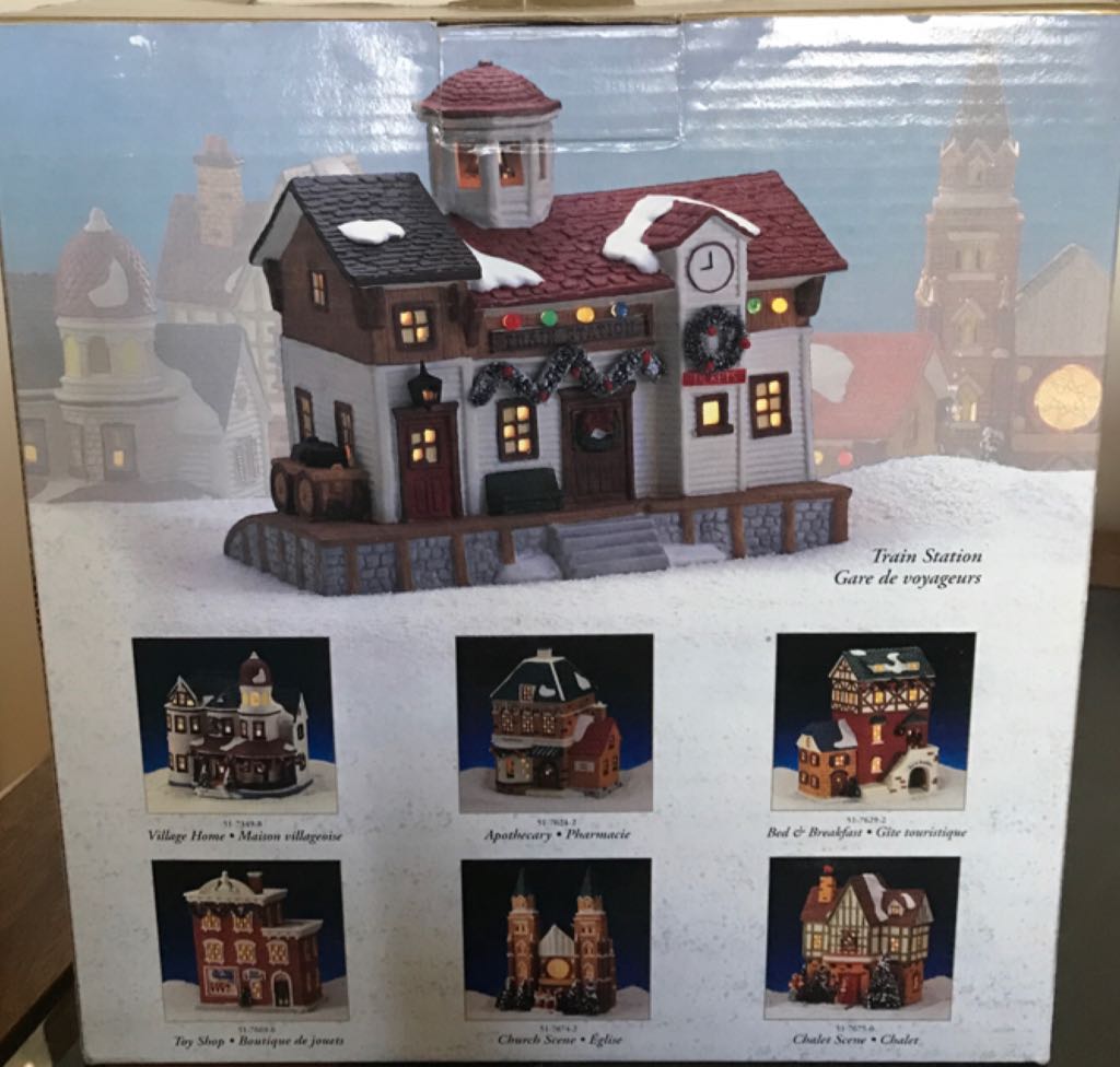Lighted Train Station - Christmas Village (Christmas Decor) ornament collectible [Barcode 400051738509] - Main Image 2