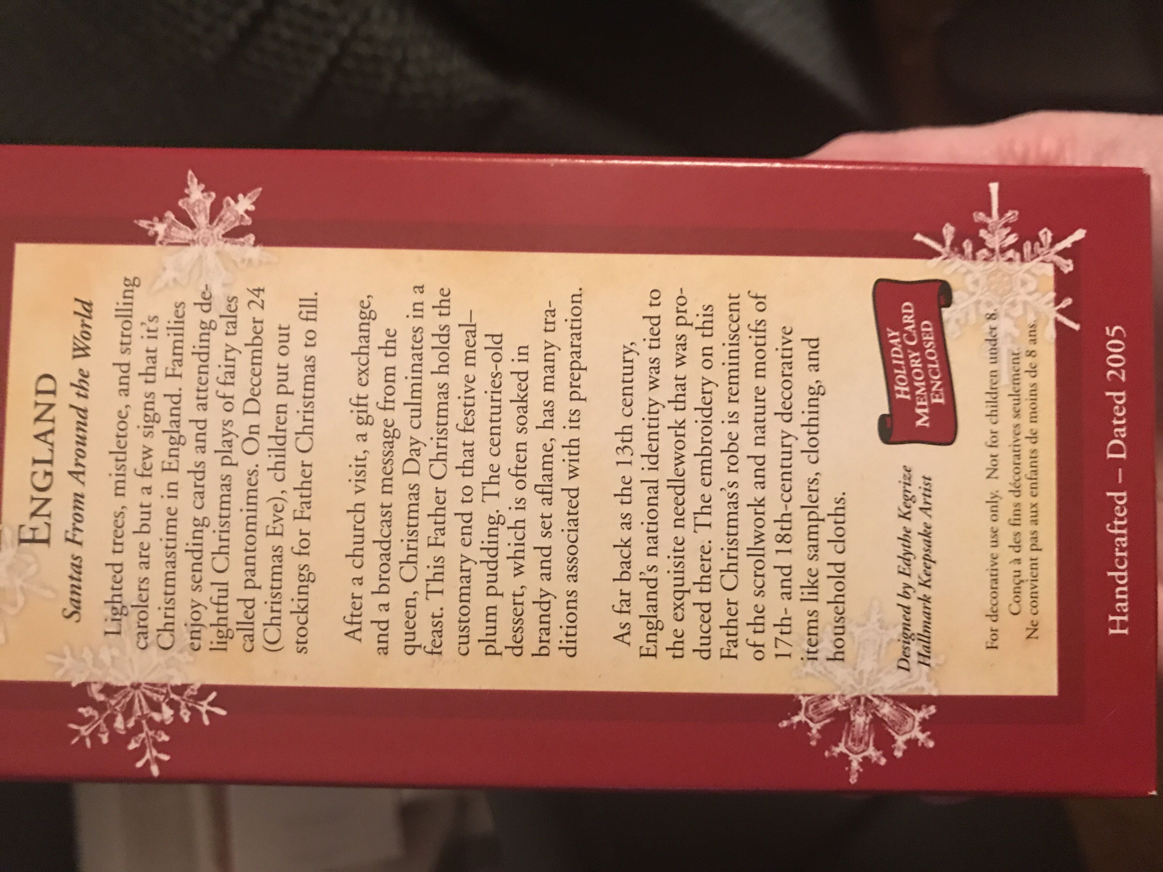 Santas From Around The World - England - Santas From Around The World (Santa, World, England) ornament collectible [Barcode 015012888256] - Main Image 2