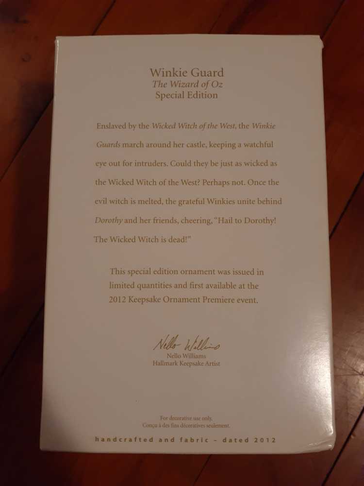 Oz: “WINKIE GUARD” (Special Limited Edition) - The Wizard of Oz - Witch’s Castle (Hanging Ornament) ornament collectible [Barcode 795902260774] - Main Image 3