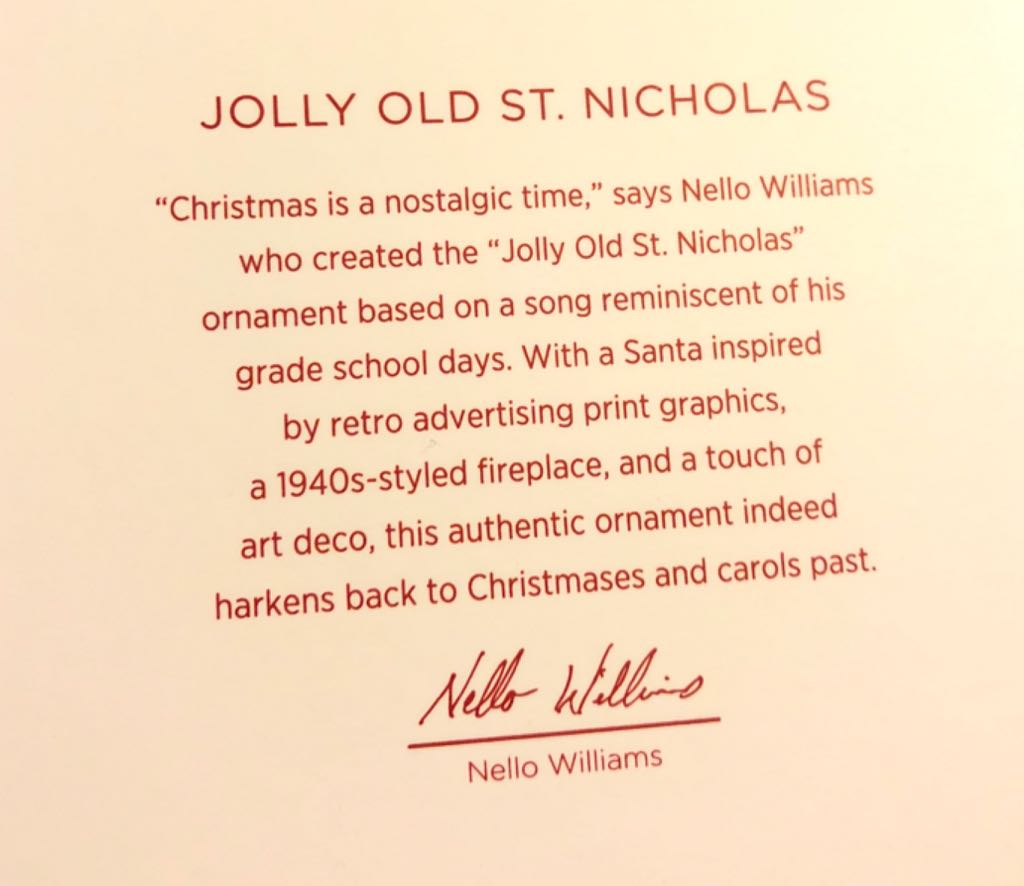 Jolly Old St. Nicholas - Songs Of The Season (Santas) ornament collectible - Main Image 2