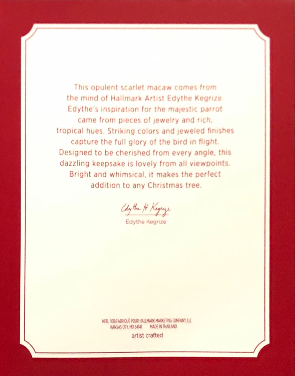 Pretty Parrot - Birds (Birds) ornament collectible [Barcode 763795374922] - Main Image 3