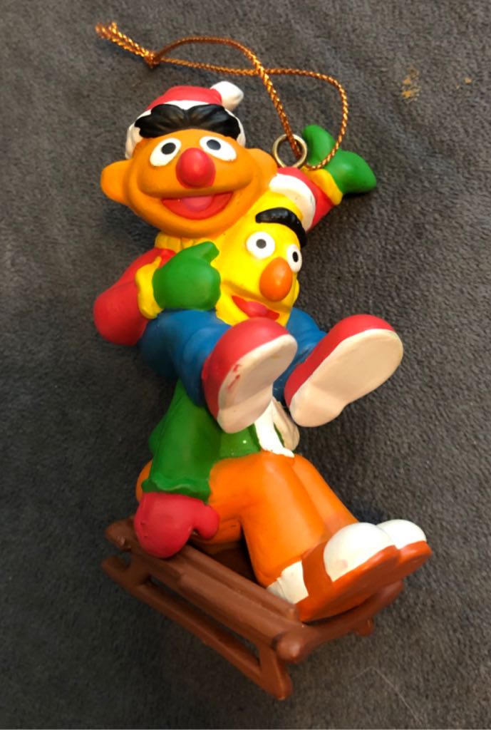 Bert And Ernie On Sled - Sesame Street (The Muppets) ornament collectible - Main Image 1