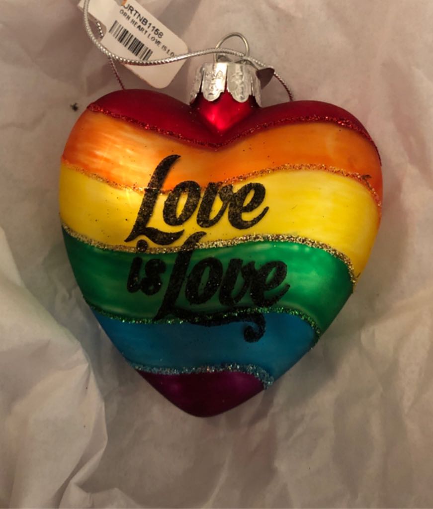 Love Is Love Heart  (Pride) ornament collectible - Main Image 1