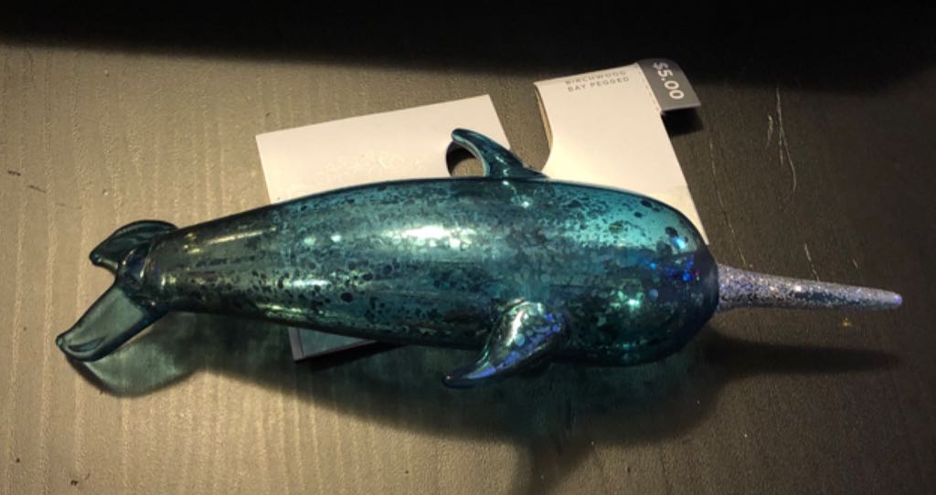 Narwhal Glass  (Oceans) ornament collectible [Barcode 490510683860] - Main Image 1