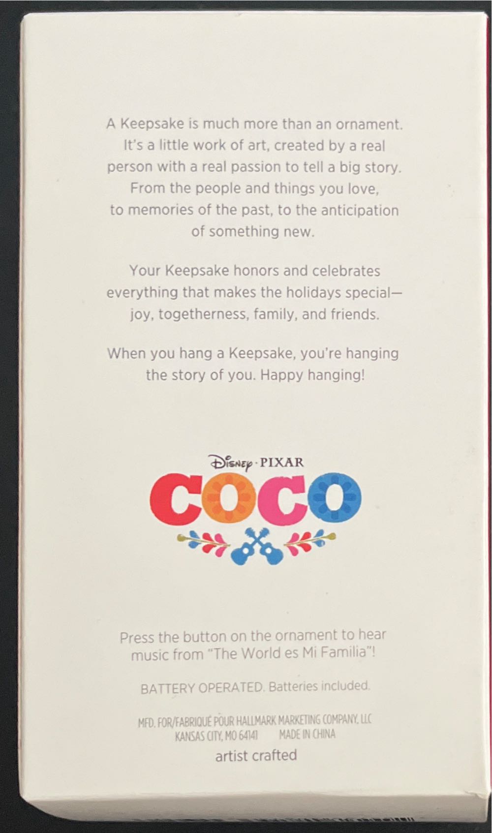 The World Es Mi Familia - Coco (Disney / Pixar) ornament collectible [Barcode 763795408153] - Main Image 4