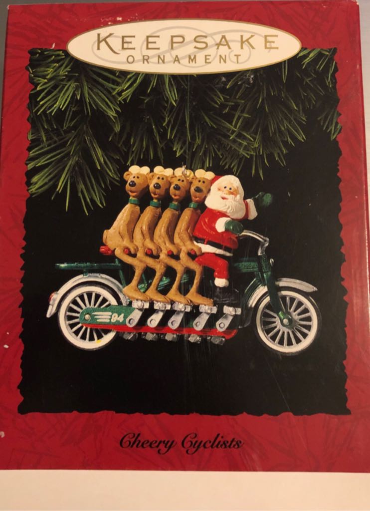 Cheery Cyclists - Santa (Transportation) ornament collectible [Barcode 015012139013] - Main Image 1