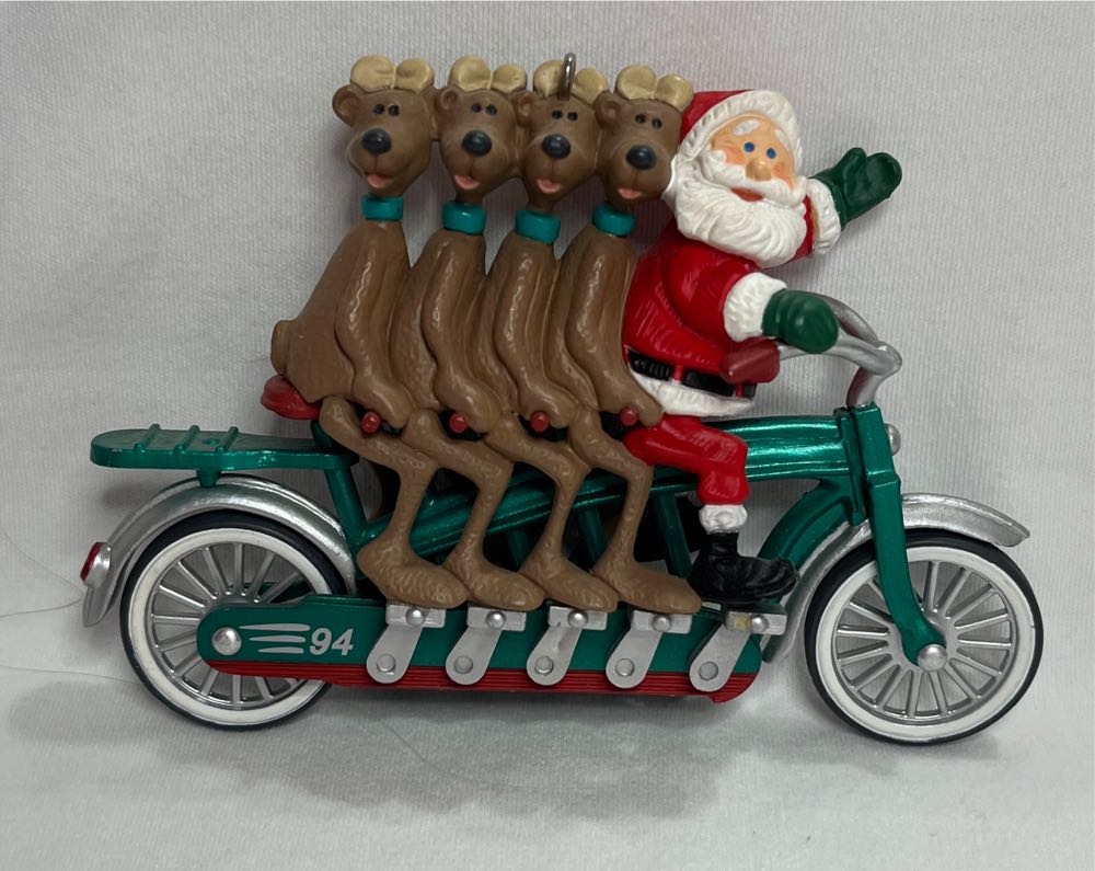 Cheery Cyclists - Santa (Transportation) ornament collectible [Barcode 015012139013] - Main Image 3