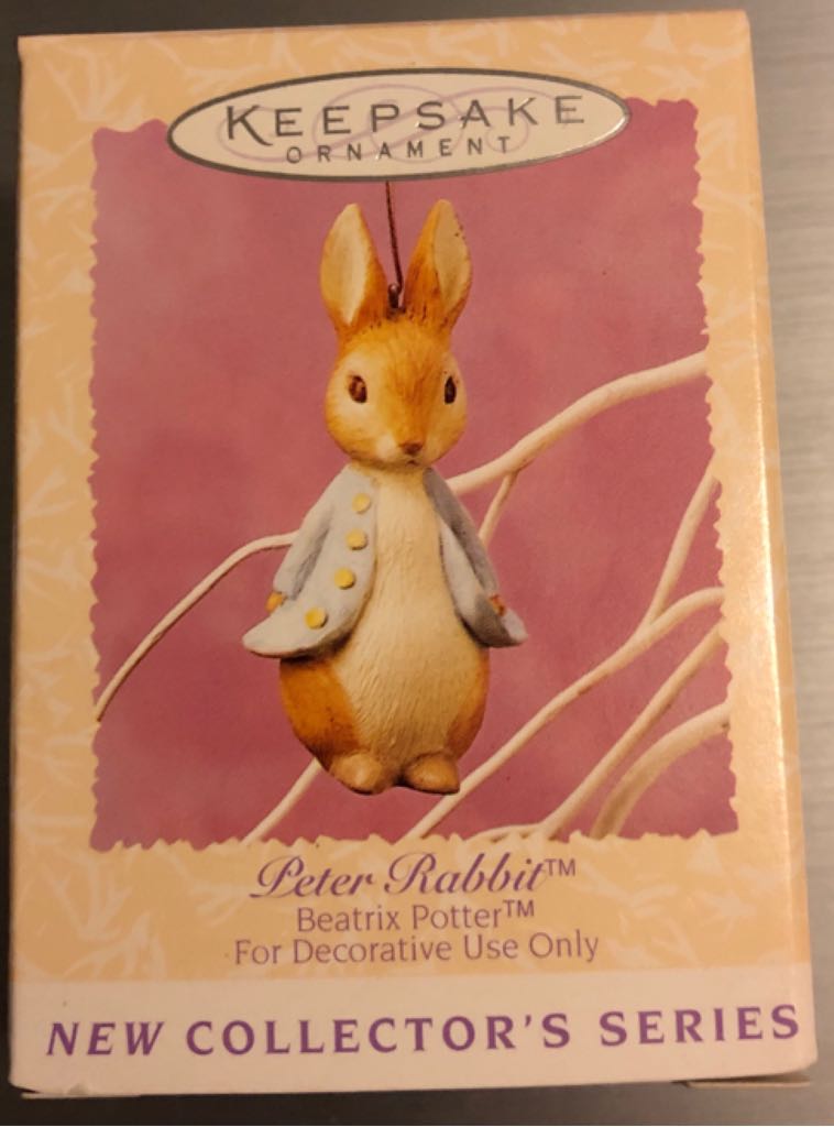 Hallmark Keepsake. Spring. Beatrix Potter. 1996. Peter Rabbit. 1st In Series. Sculpted By LaDene Votruba. - Beatrix Potter (1st In Series: Peter Rabbit) ornament collectible [Barcode 015012316629] - Main Image 1