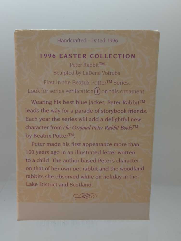 Hallmark Keepsake. Spring. Beatrix Potter. 1996. Peter Rabbit. 1st In Series. Sculpted By LaDene Votruba. - Beatrix Potter (1st In Series: Peter Rabbit) ornament collectible [Barcode 015012316629] - Main Image 4