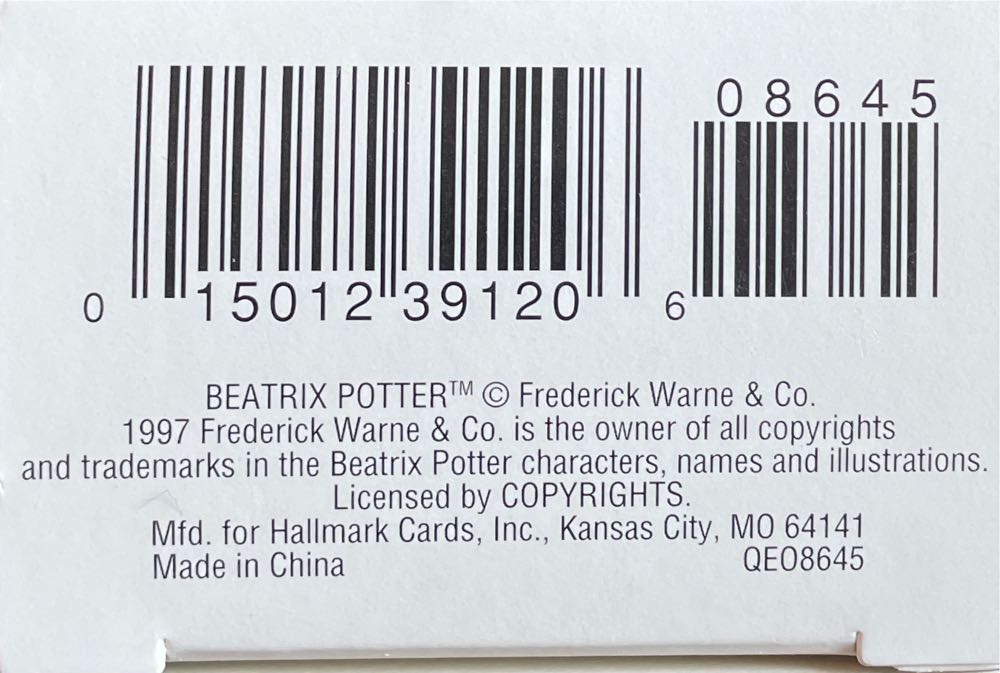 Beatrix Potter- Jemima Puddle-duck #2 - Beatrix Potter (Easter) ornament collectible [Barcode 015012391206] - Main Image 3