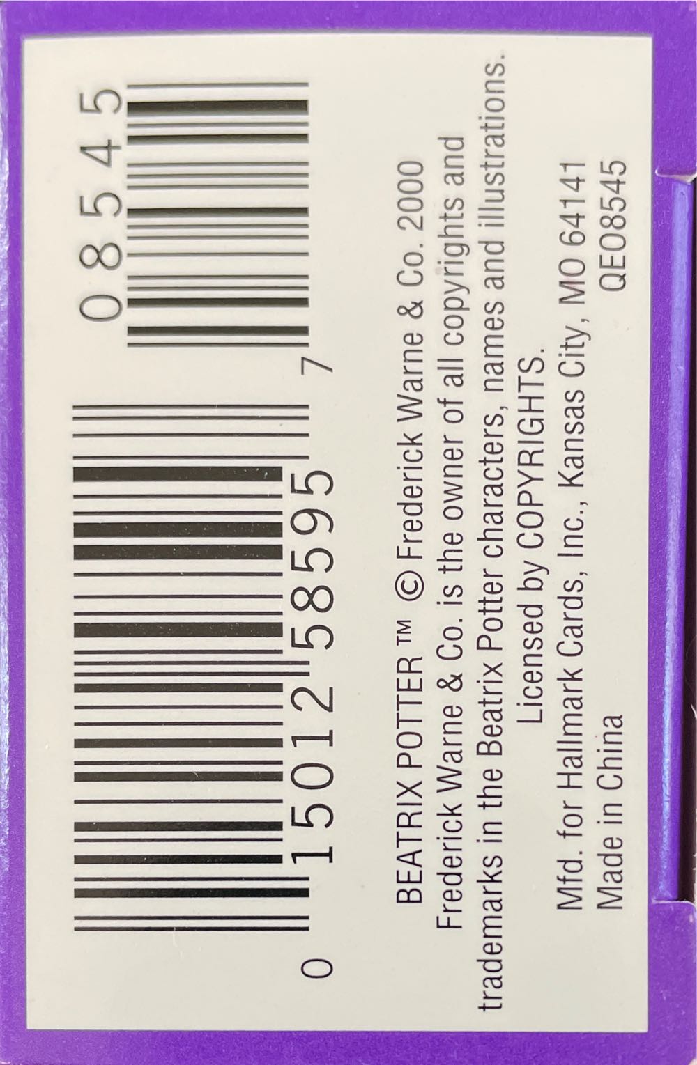 Beatrix Potter- Peter Rabbit - Beatrix Potter (Books) ornament collectible [Barcode 015012585957] - Main Image 3