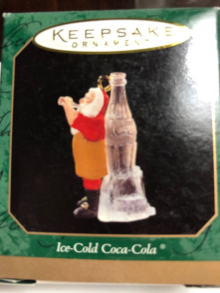 Ice Cold Coca Cola - Coca-Cola Santa (Miniature) ornament collectible [Barcode 015012375220] - Main Image 1