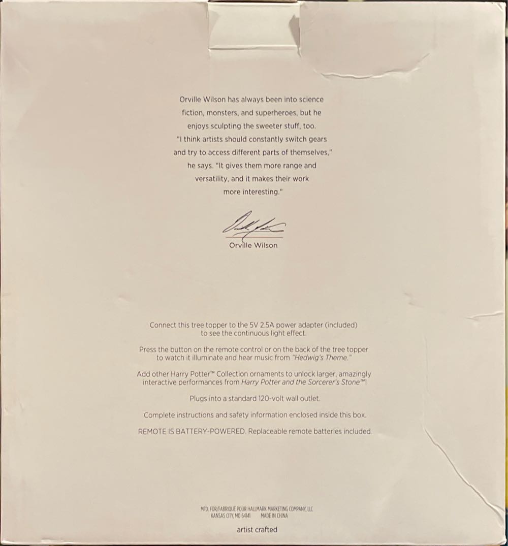 Hogwarts Castle Tree Topper - Harry Potter Story Tellers (Harry Potter) ornament collectible [Barcode 763795458059] - Main Image 2