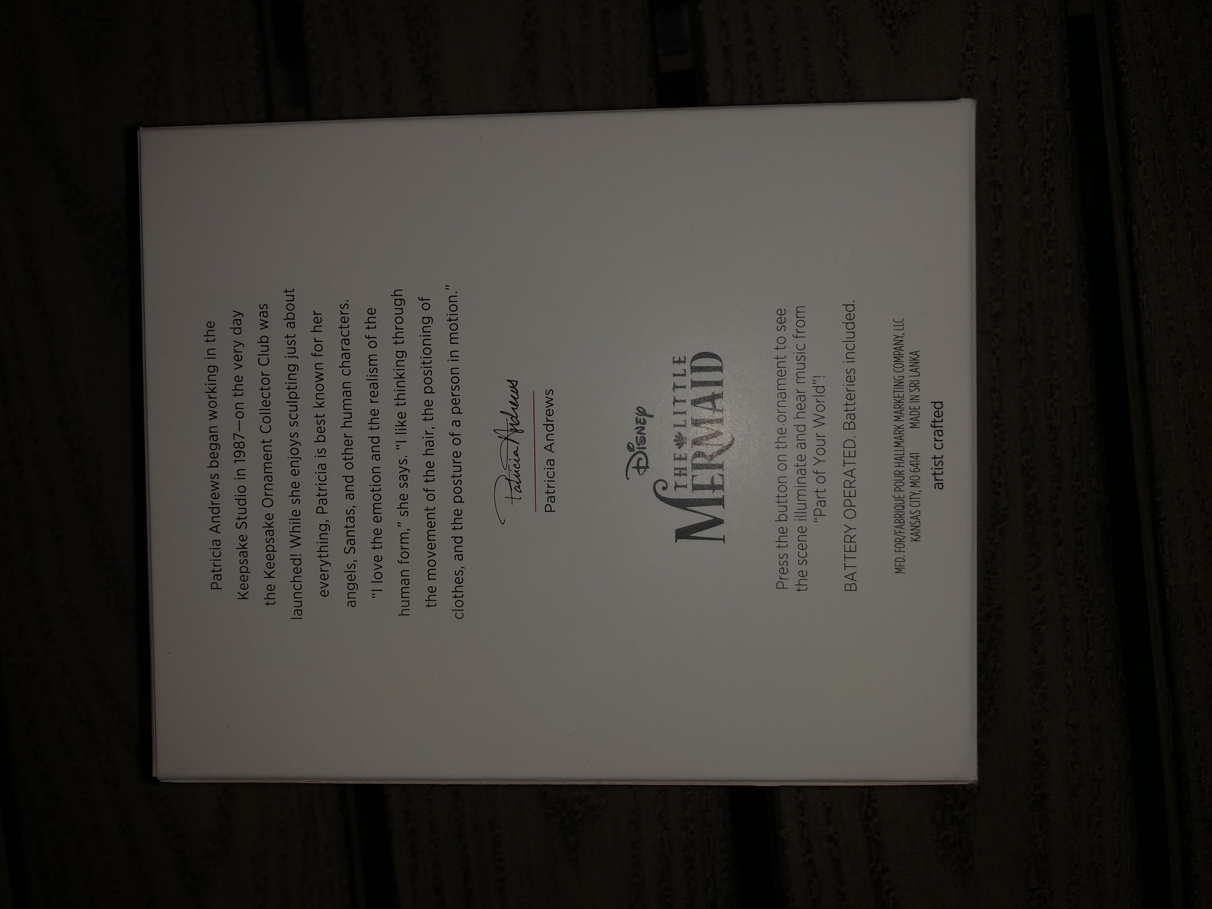 Part Of Your World - Disney The Little Mermaid (Disney The Little Mermaid) ornament collectible [Barcode 763795417704] - Main Image 3