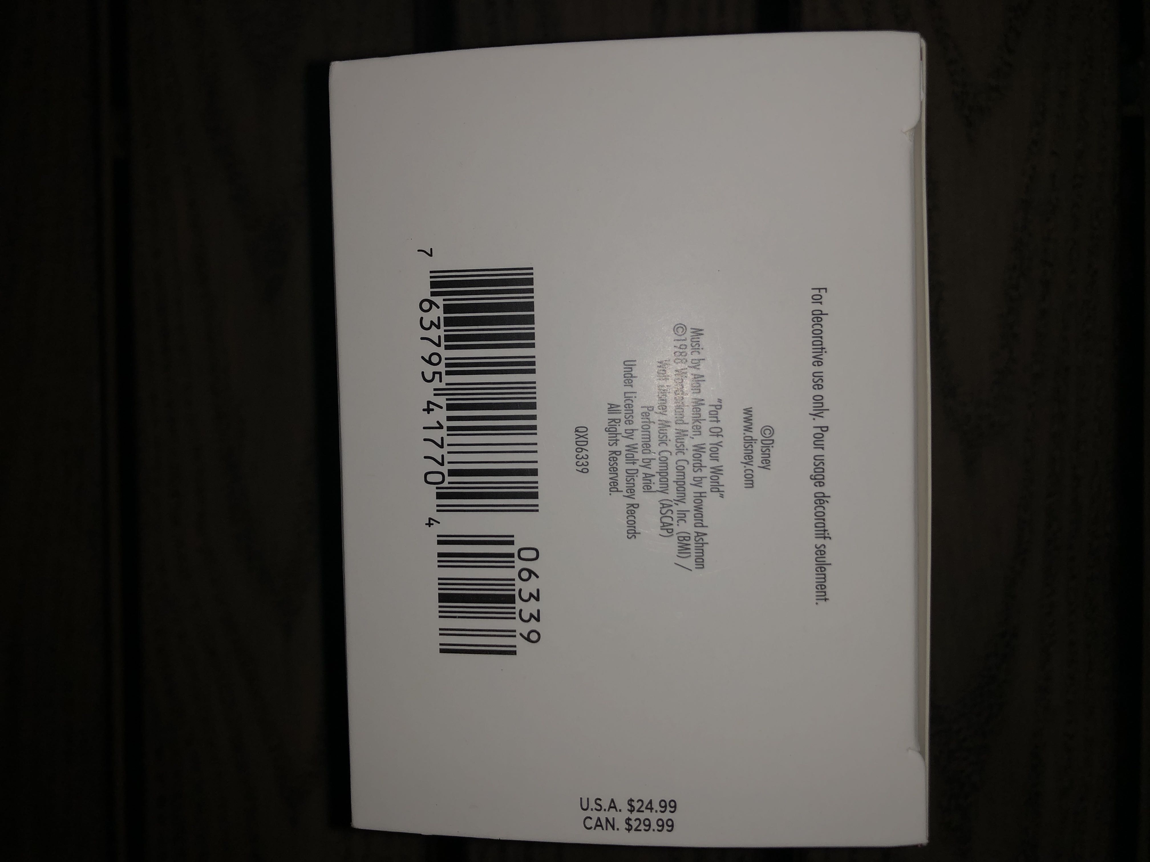 Part Of Your World - Disney The Little Mermaid (Disney The Little Mermaid) ornament collectible [Barcode 763795417704] - Main Image 4