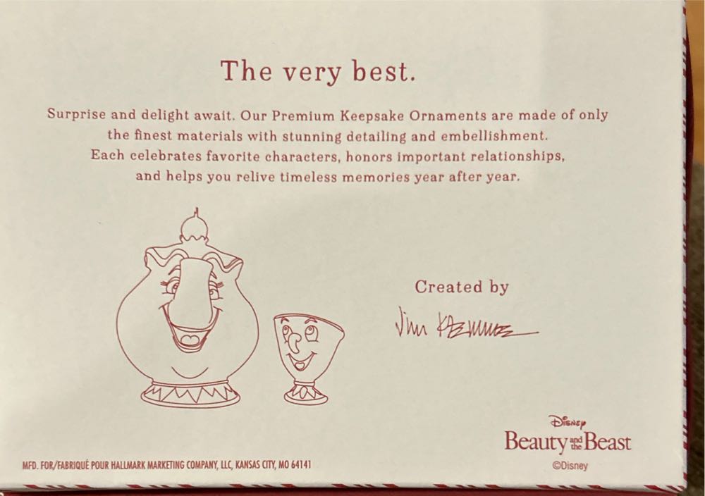 Mrs Potts and Chip - Disney (Disney Beauty And The Beast) ornament collectible [Barcode 763795458202] - Main Image 2