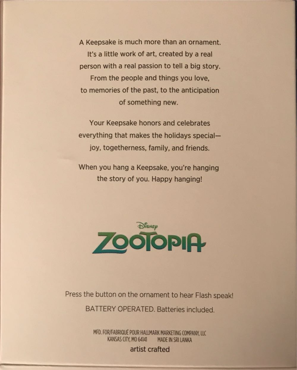 Zootopia - Flash Slothmore - Disney Zootopia (Movie) ornament collectible [Barcode 763795404797] - Main Image 2