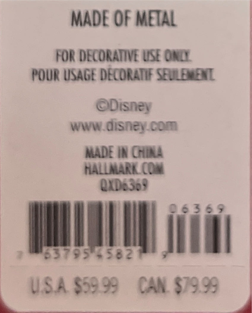 Tinker Bell - Disney Peter Pan (Walt Disney Productions) ornament collectible [Barcode 763795458219] - Main Image 2