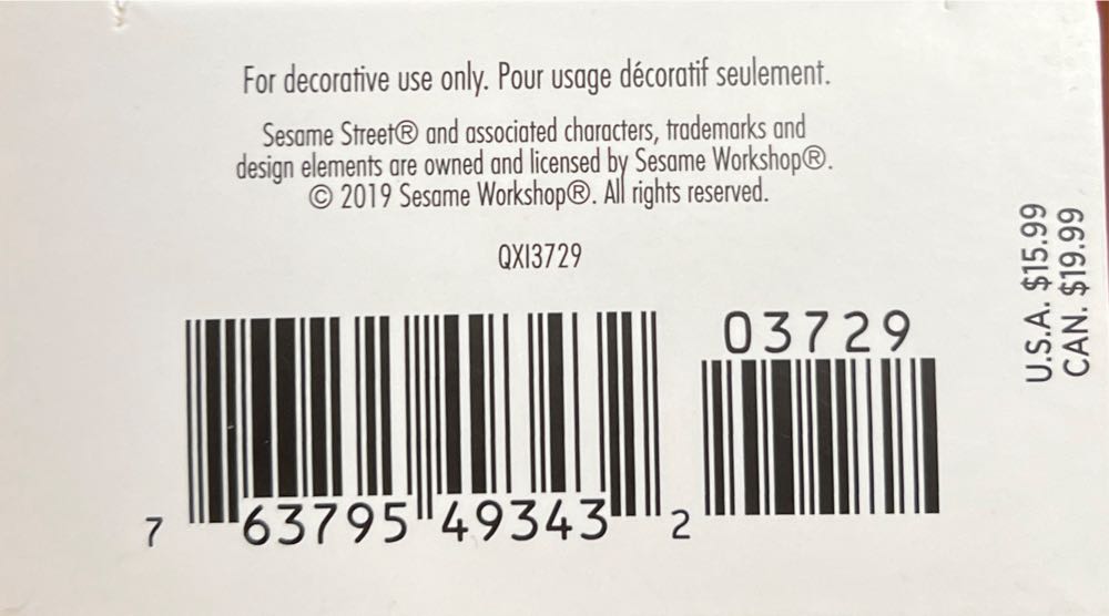 Cookie Monster - Sesame Street (Television) ornament collectible [Barcode 763795493432] - Main Image 3