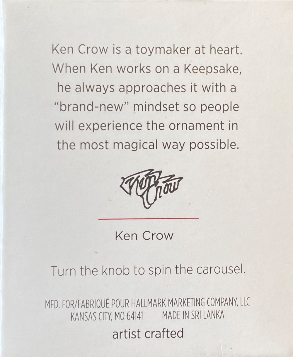 Miniature Christmas Carousel #3 & Final - Christmas Carousel (Miniatures) ornament collectible [Barcode 763795417537] - Main Image 3