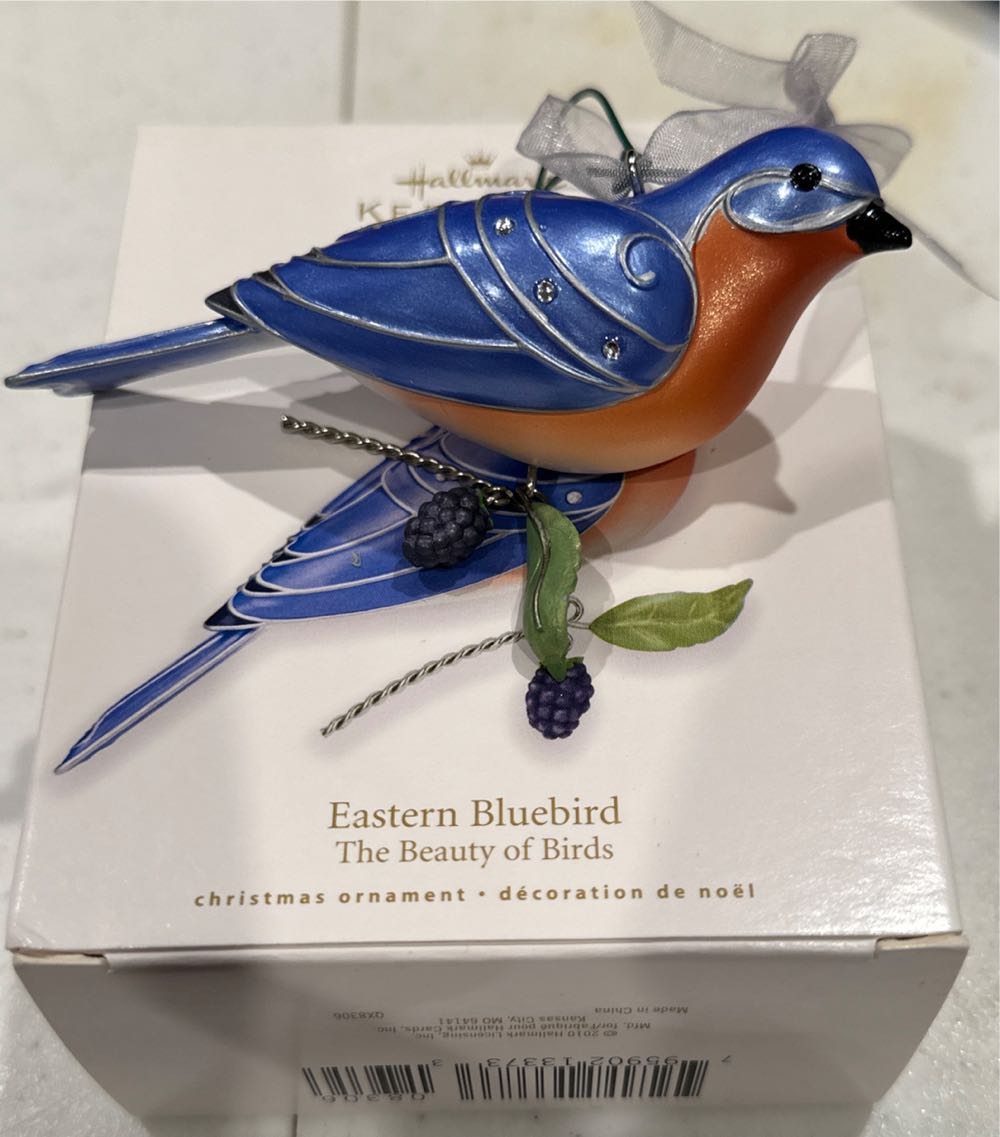 Eastern Bluebird 2019 - Beauty Of Birds Miniature (Birds) ornament collectible [Barcode 763795447152] - Main Image 4