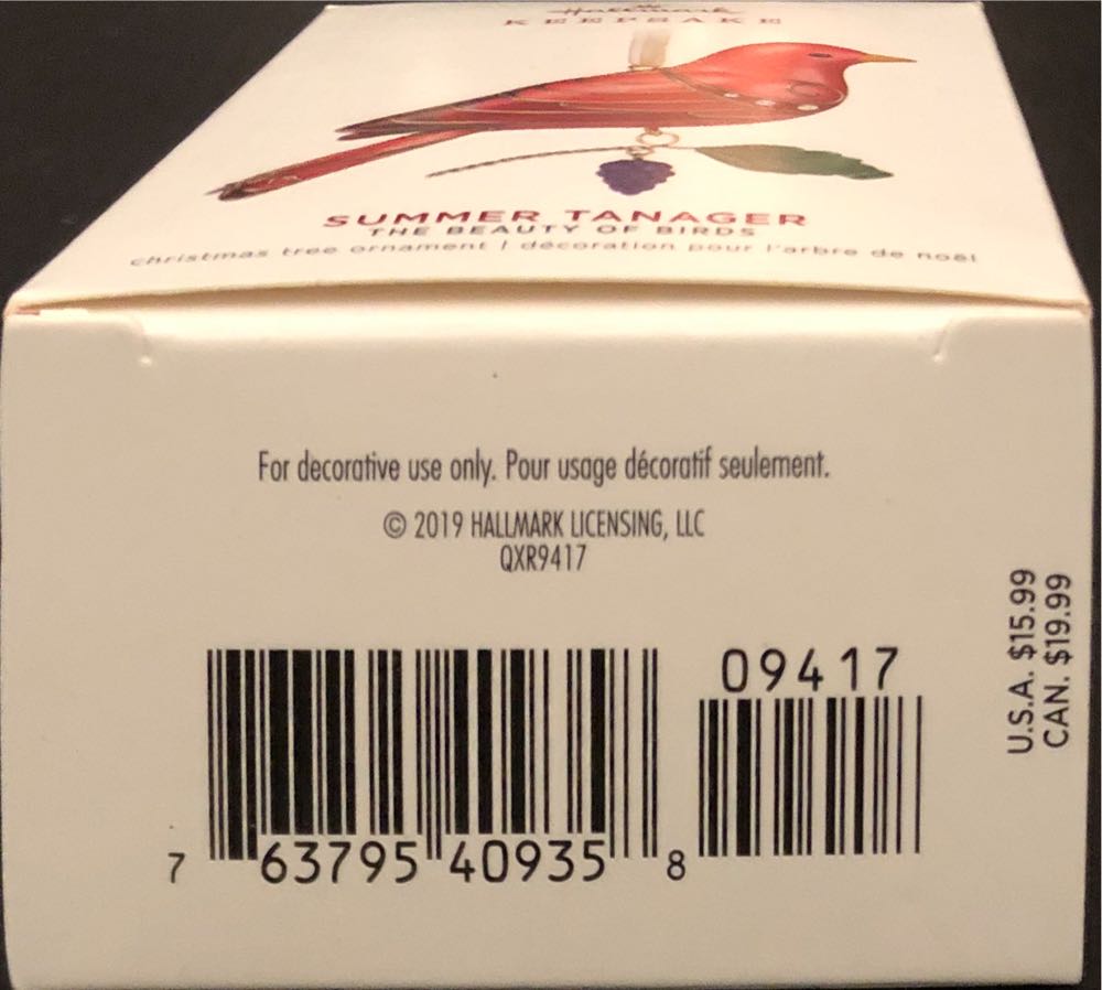 Beauty Of Birds 15 Summer Tanager - The Beauty Of Birds (The Beauty Of Birds) ornament collectible [Barcode 763795409358] - Main Image 3