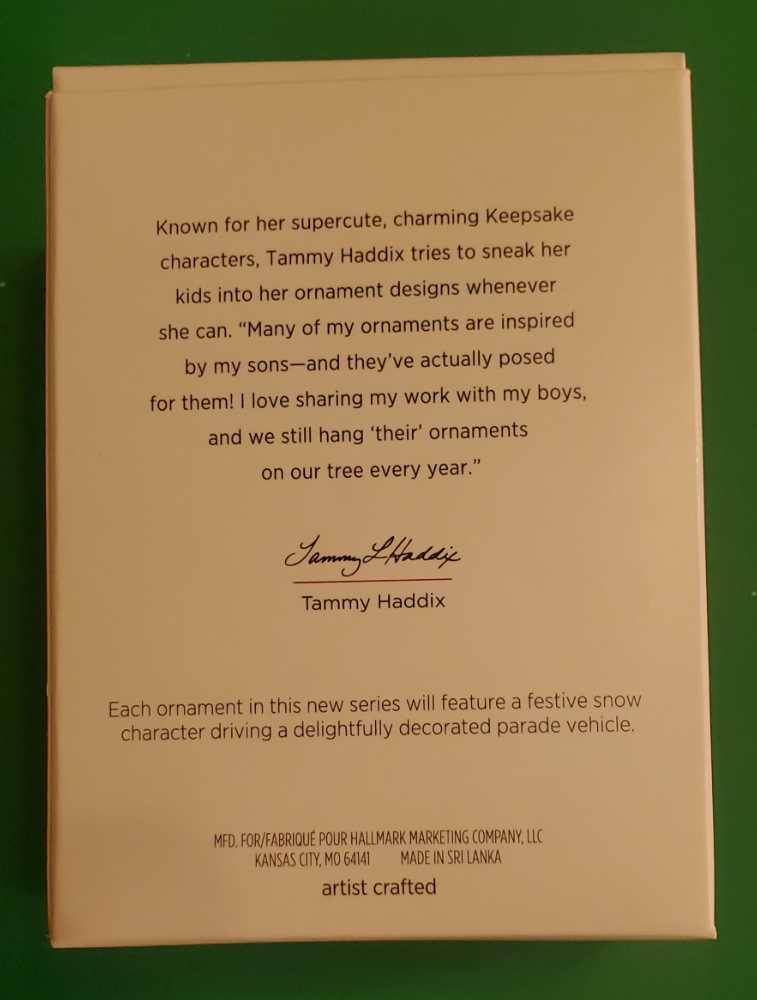 Holiday Parade #1 - Holiday Parade (Snowman) ornament collectible [Barcode 763795479849] - Main Image 2