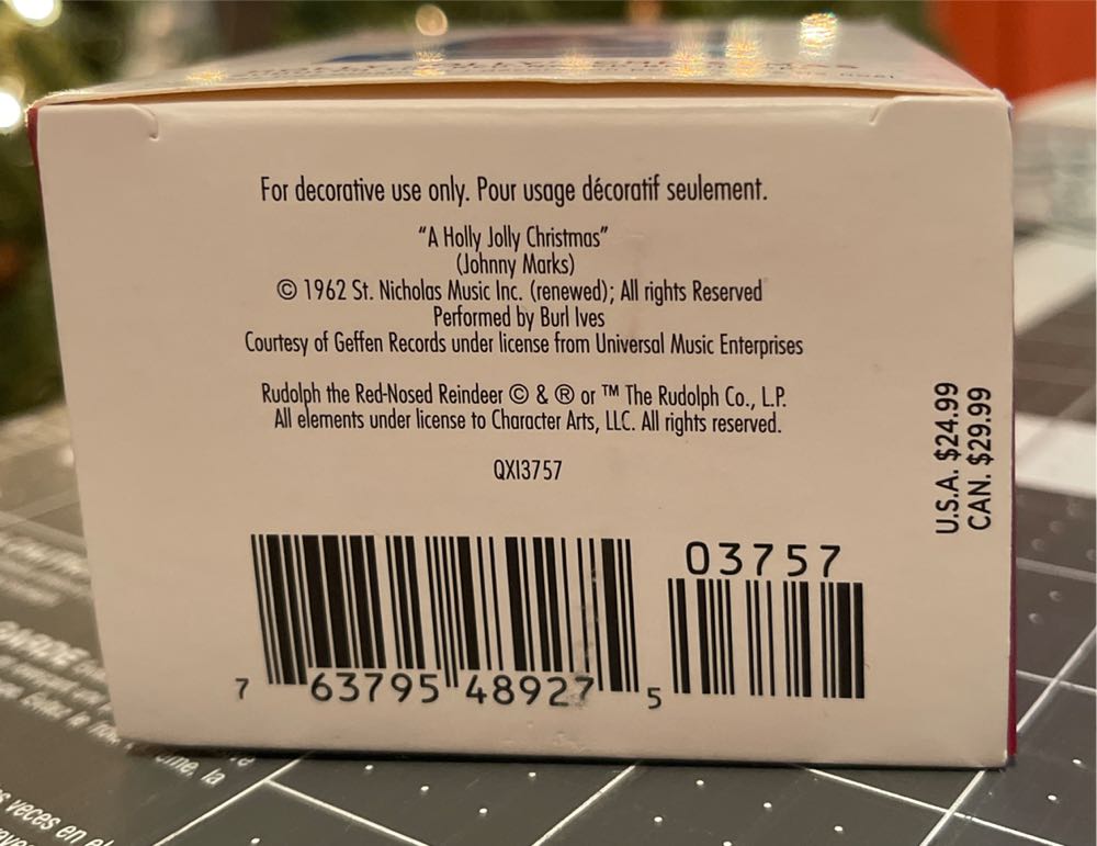 A Holly Jolly Christmas - Rudolph The Red-Nosed Reindeer (Record Player) ornament collectible [Barcode 763795489275] - Main Image 3