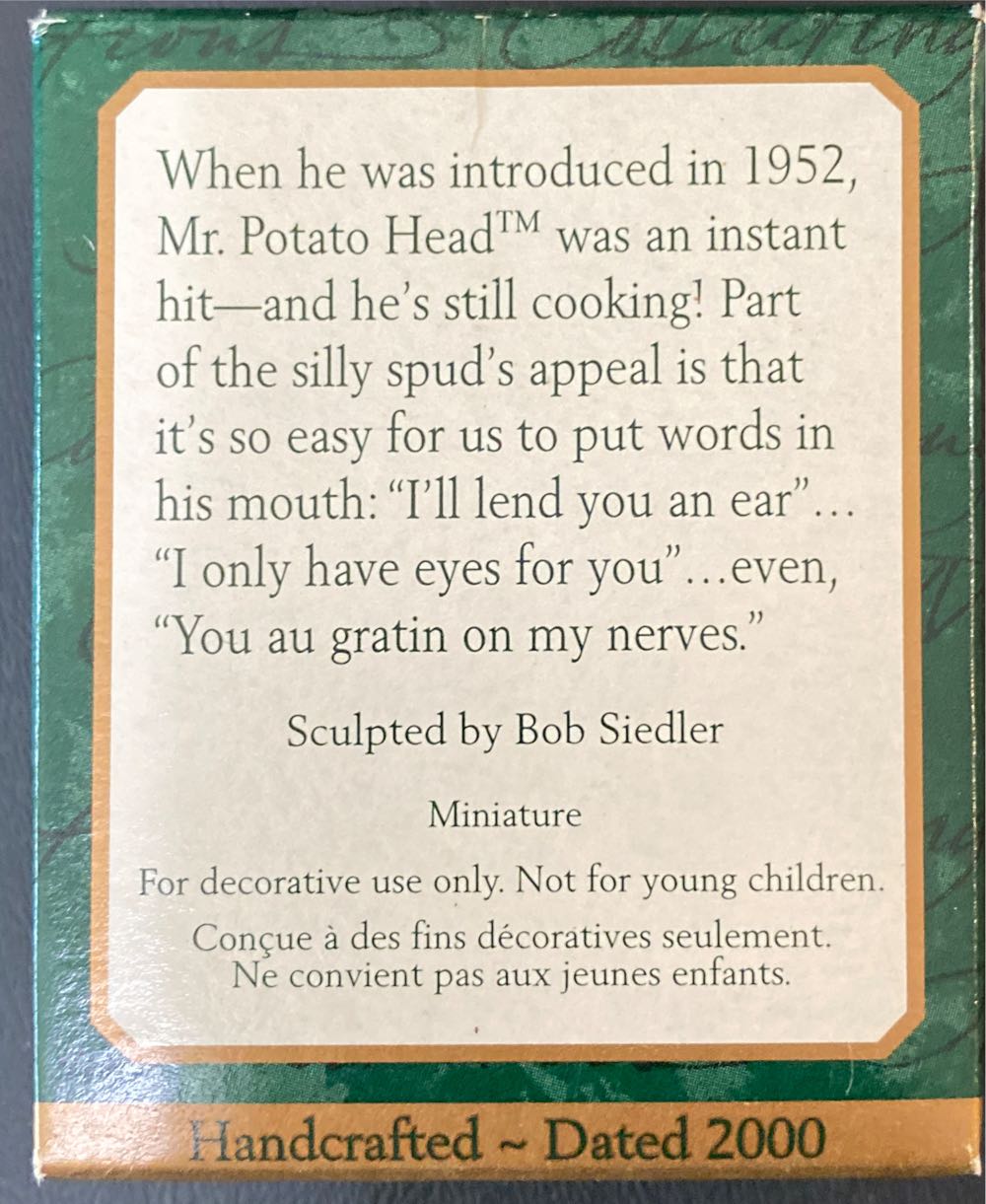 Mr. Potato Head - Toys & Games (Miniature) ornament collectible [Barcode 015012528503] - Main Image 2