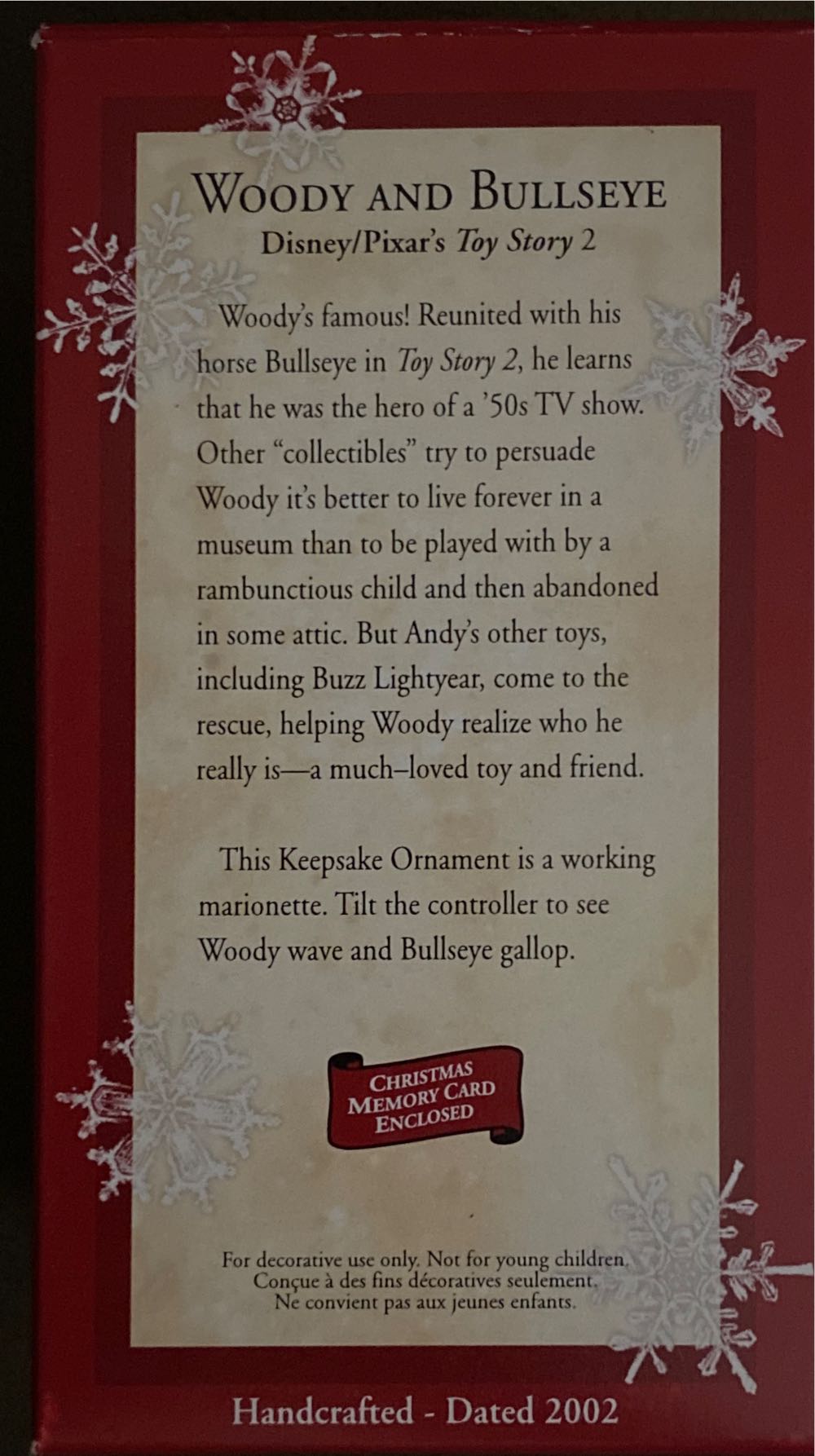 Toy Story Woody and Bullseye - Disney • Pixar Toy Story 2 (Movies) ornament collectible [Barcode 015012687170] - Main Image 2