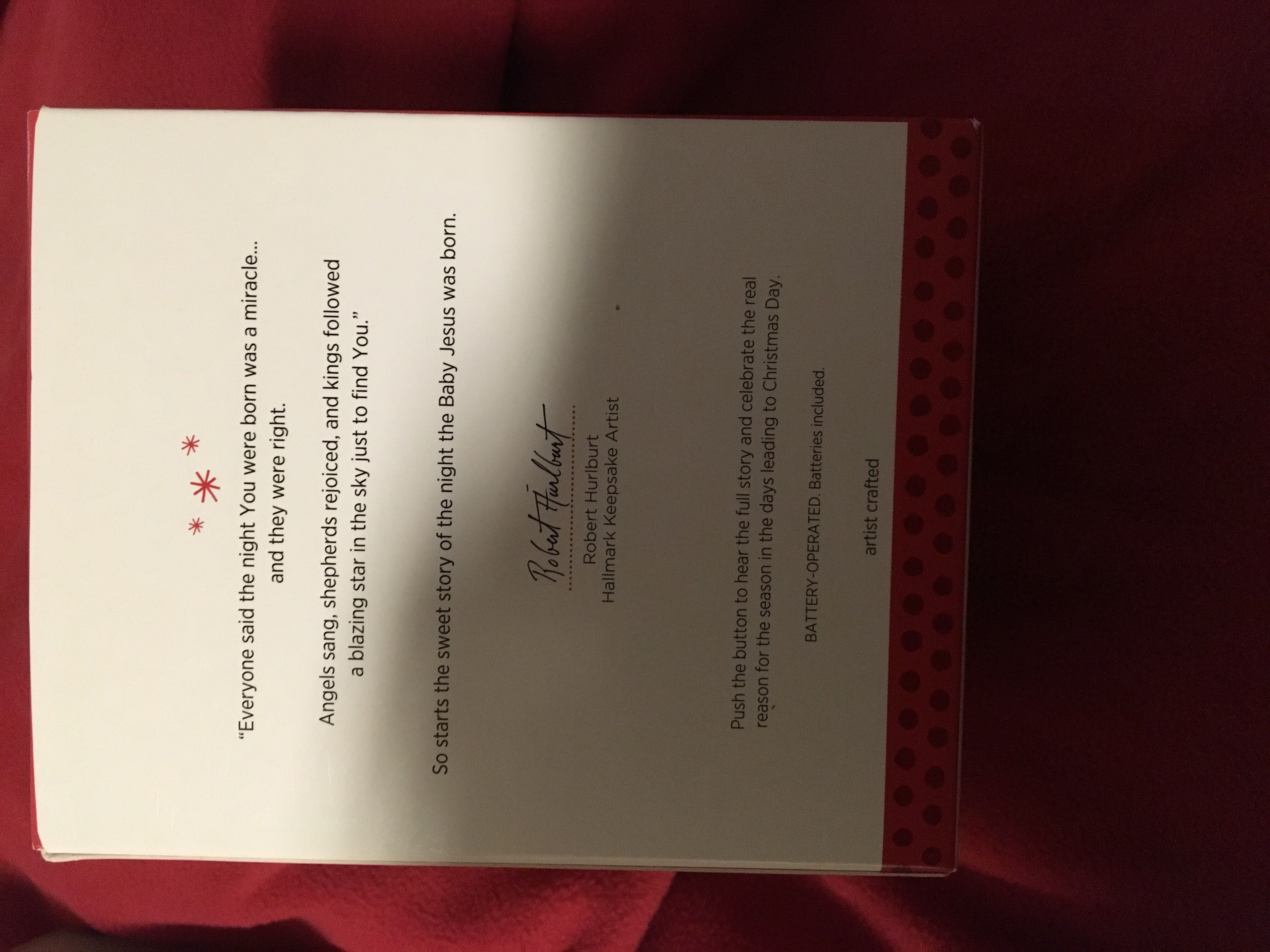 The Night The Baby Was Born - Magic Light And Sound (Nativity) ornament collectible [Barcode 795902366636] - Main Image 2